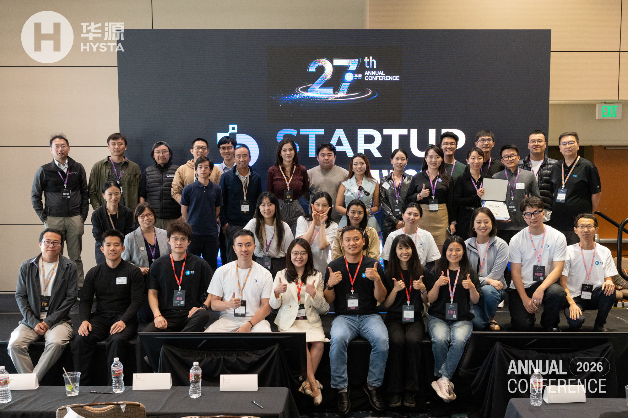 Startup Demo Day group photo at the HYSTA Annual Conference